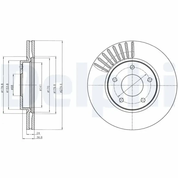 Delphi Ön Fren Diski – BG4282C