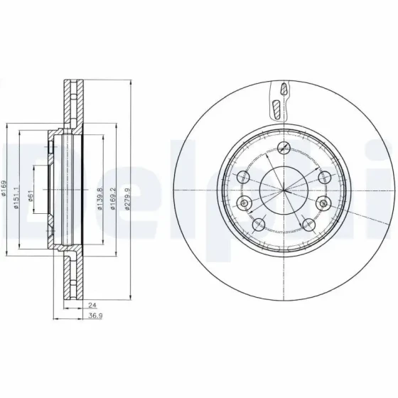 Delphi Ön Fren Diski – BG4317C ürün görseli