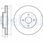 Delphi Ön Fren Diski – BG4454 / OEM 402061HA0B
