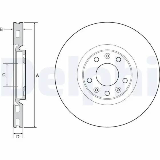 Delphi Ön Fren Diski – BG4457 / OEM 4249J3 ürün görseli