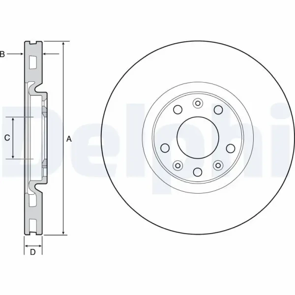Delphi Ön Fren Diski – BG4457 / OEM 4249J3