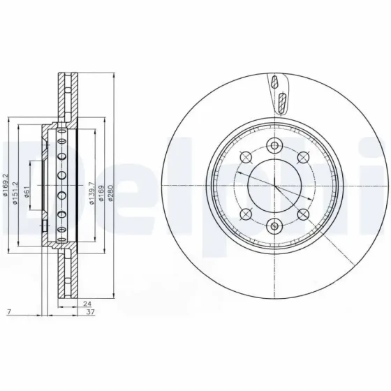 Delphi Ön Fren Diski – BG4536C ürün görseli