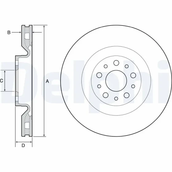 Delphi Ön Fren Diski – BG4556 ürün görseli