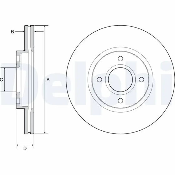 Delphi Ön Fren Diski – BG4569C ürün görseli