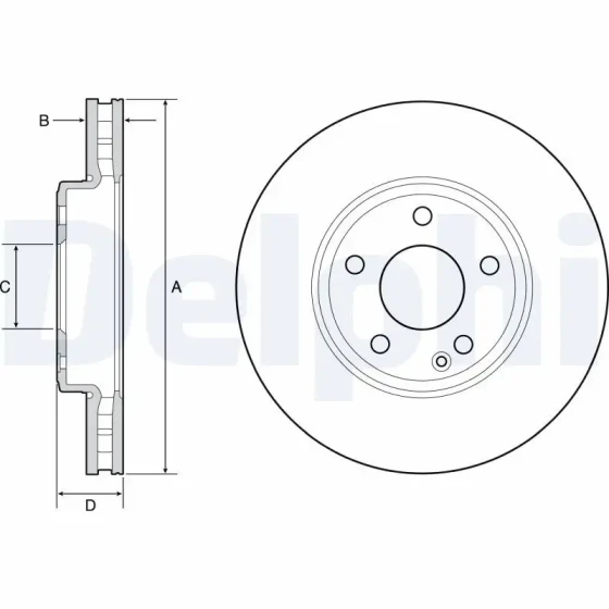 Delphi Ön Fren Diski – BG4646C / OEM 40206HG00B ürün görseli