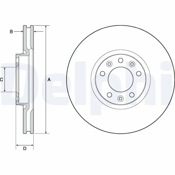Delphi Ön Fren Diski – BG4696C ürün görseli