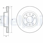 Delphi Ön Fren Diski – BG4700C / OEM 1642761280