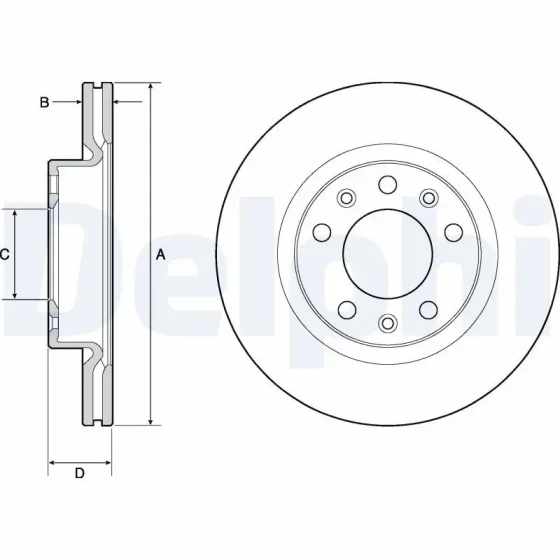 Delphi Ön Fren Diski – BG4700C / OEM 1642761280 ürün görseli