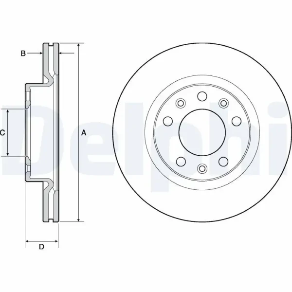 Delphi Ön Fren Diski – BG4700C / OEM 1642761280
