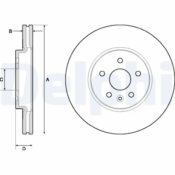 Delphi Ön Fren Diski – BG4710C ürün görseli