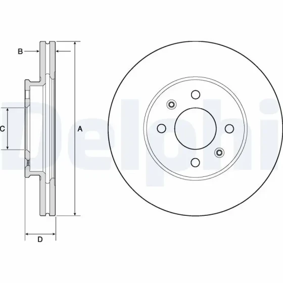 Delphi Ön Fren Diski – BG4744C ürün görseli