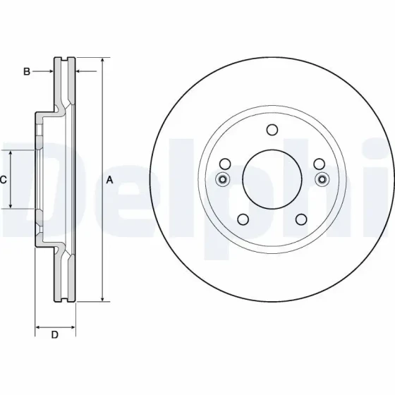 Delphi Ön Fren Diski – BG4745C ürün görseli