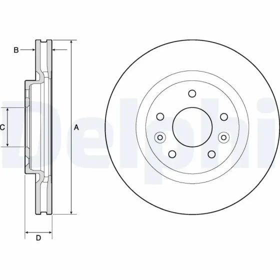 Delphi Ön Fren Diski – BG4770C ürün görseli