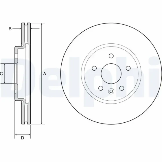 Delphi Ön Fren Diski – BG4783C / OEM 13597467 ürün görseli