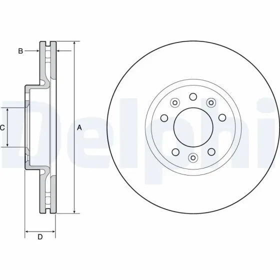 Delphi Ön Fren Diski – BG4805C ürün görseli