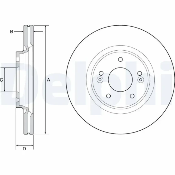 Delphi Ön Fren Diski – BG4931C ürün görseli