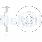 Delphi Ön Fren Diski – BG4965C / OEM 2Q0615301H