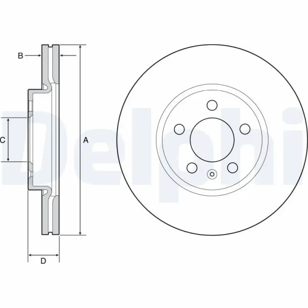 Delphi Ön Fren Diski – BG4965C / OEM 2Q0615301H