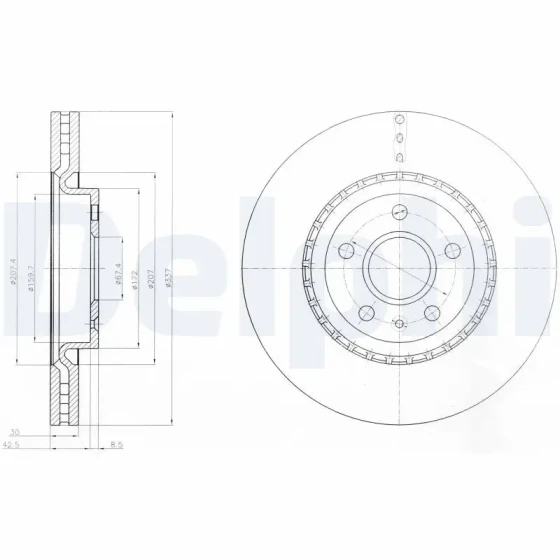 Delphi Ön Fren Diski – BG9068 ürün görseli
