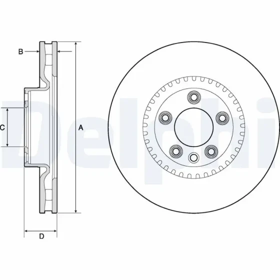 Delphi Ön Fren Diski – BG9168C / OEM 95535140300 ürün görseli