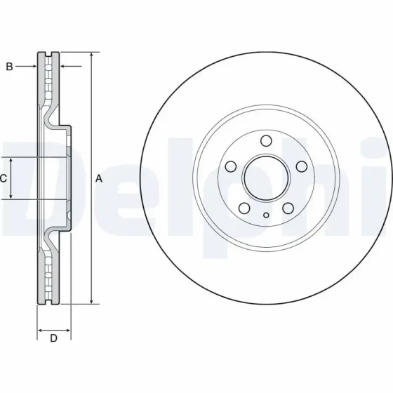 Delphi Ön Fren Diski – BG9233C / OEM 31400569 ürün görseli
