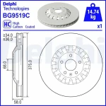 Delphi Ön Fren Diski – BG9519C / OEM 4M0615301AS