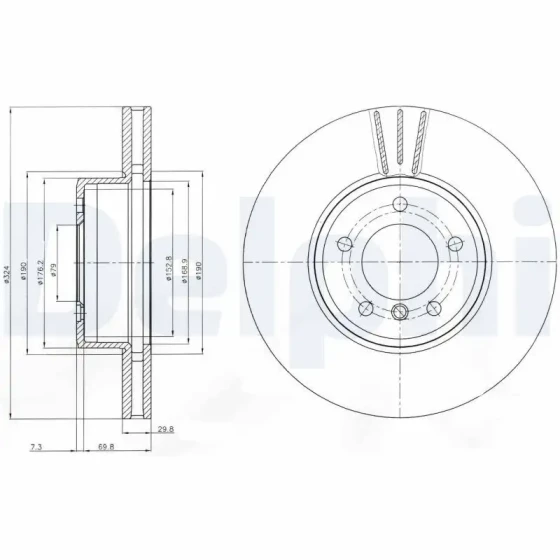 Delphi Ön Fren Diski – BG9871C ürün görseli