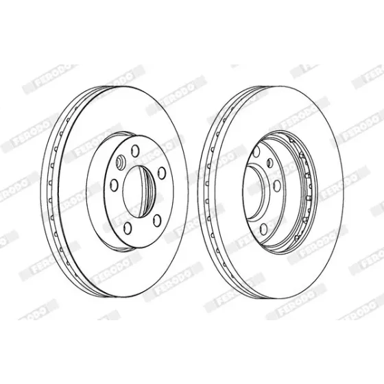Ferodo Ön Fren Diski – DDF1253C-1 / OEM 7H0615301D ürün görseli