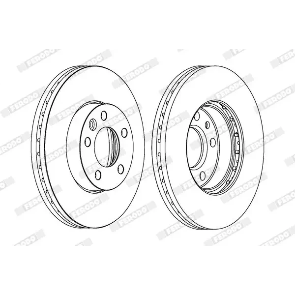 Ferodo Ön Fren Diski – DDF1253C-1 / OEM 7H0615301D