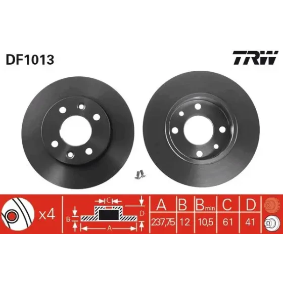 TRW Ön Fren Diski – DF1013 ürün görseli