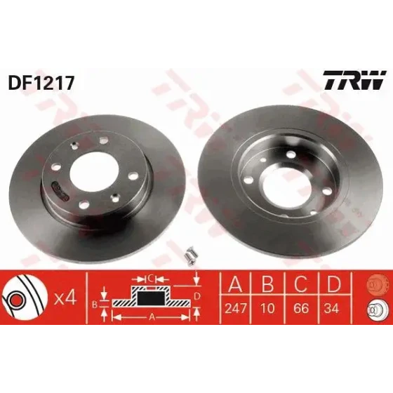 TRW Ön Fren Diski – DF1217 ürün görseli
