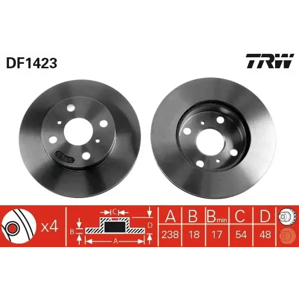 TRW Ön Fren Diski – DF1423