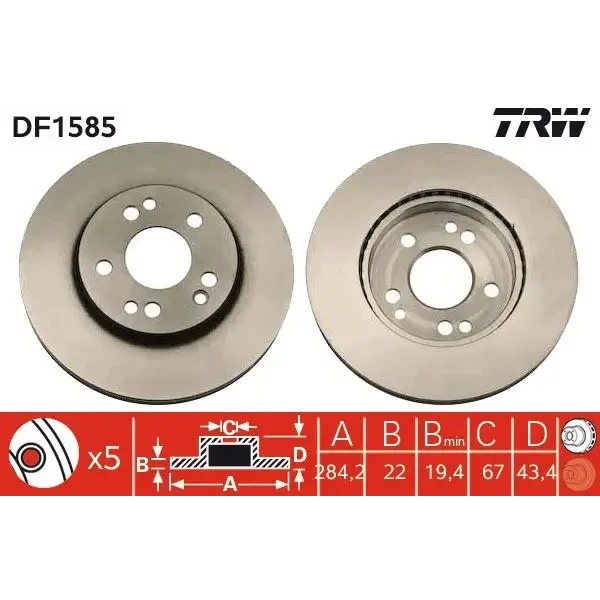 TRW Ön Fren Diski – DF1585