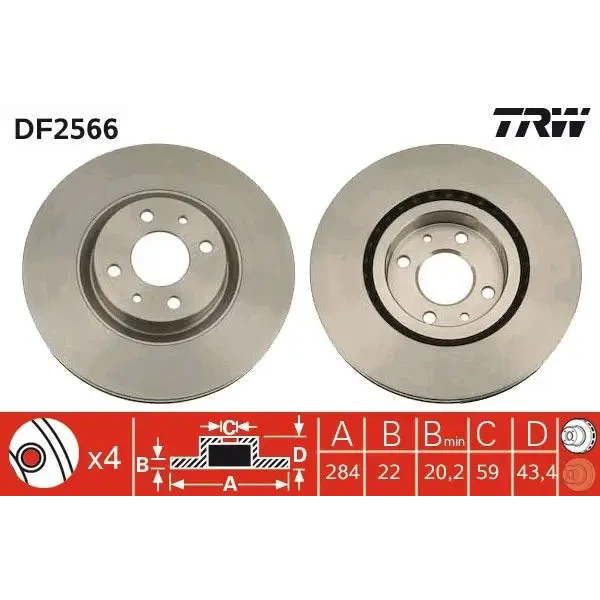 TRW Ön Fren Diski – DF2566