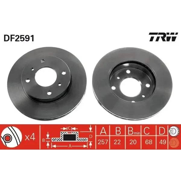 TRW Ön Fren Diski – DF2591