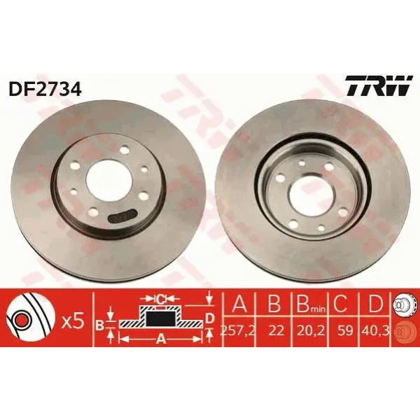 TRW Ön Fren Diski – DF2734