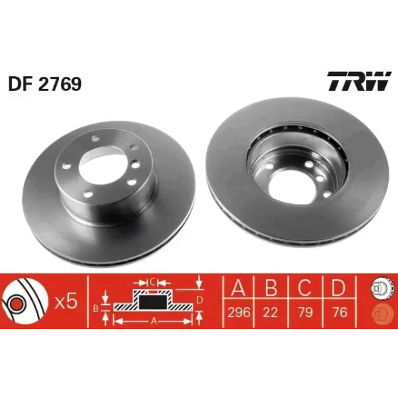 TRW Ön Fren Diski – DF2769 ürün görseli