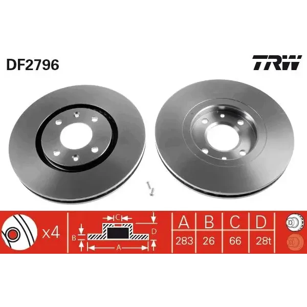 TRW Ön Fren Diski – DF2796
