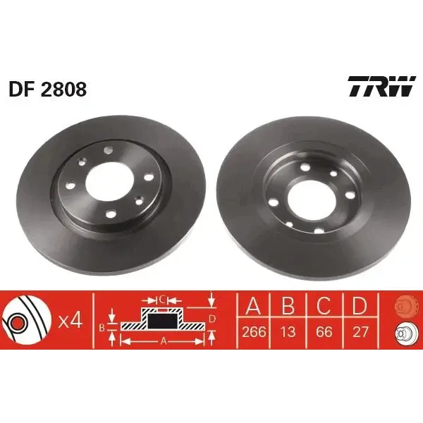 TRW Ön Fren Diski – DF2808