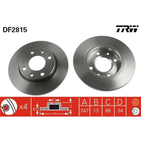 TRW Ön Fren Diski – DF2815