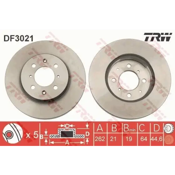 TRW Ön Fren Diski – DF3021 ürün görseli
