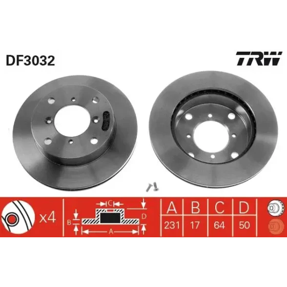 TRW Ön Fren Diski – DF3032 ürün görseli