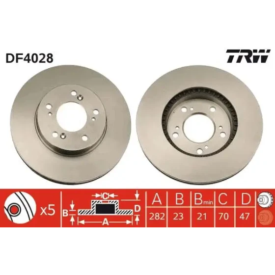 TRW Ön Fren Diski – DF4028 ürün görseli
