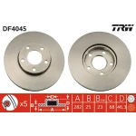 TRW Ön Fren Diski – DF4045 / OEM 8E0615301C
