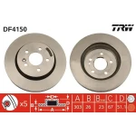 TRW Ön Fren Diski – DF4150 / OEM A1634210212