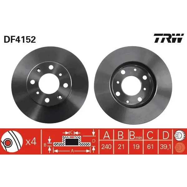 TRW Ön Fren Diski – DF4152