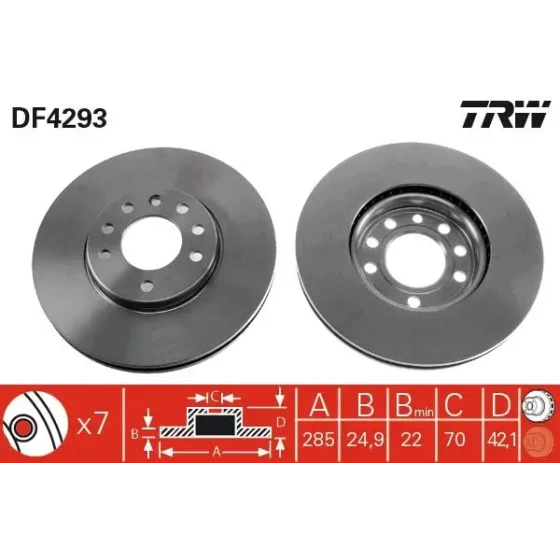 TRW Ön Fren Diski – DF4293 ürün görseli
