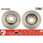 TRW Ön Fren Diski – DF4309S / OEM 7H0615301F