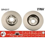TRW Ön Fren Diski – DF4317 / OEM 4351202081