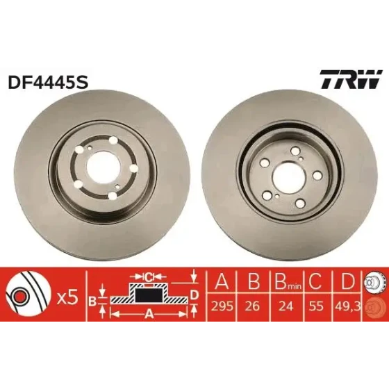 TRW Ön Fren Diski – DF4445S ürün görseli